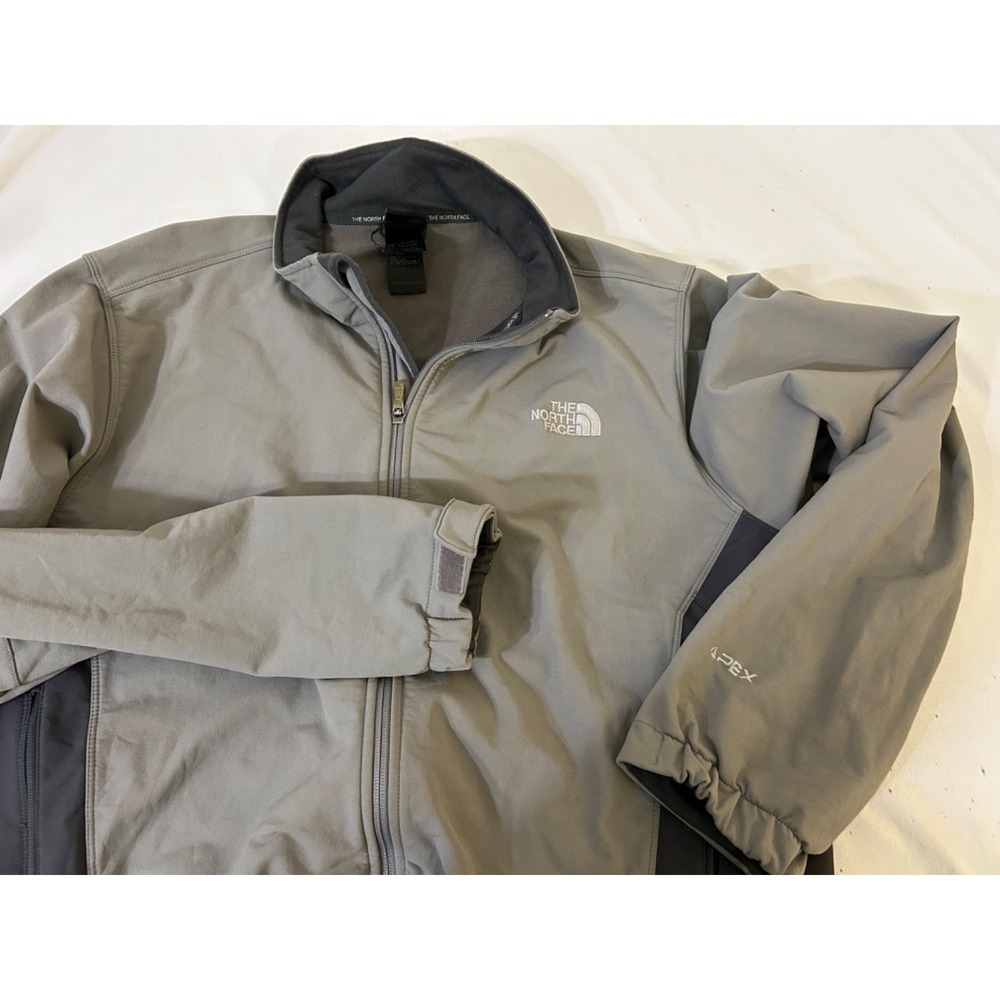 The North Face Apex Jacket Mens Softshell Grey Stretch Nylon Sz XXL